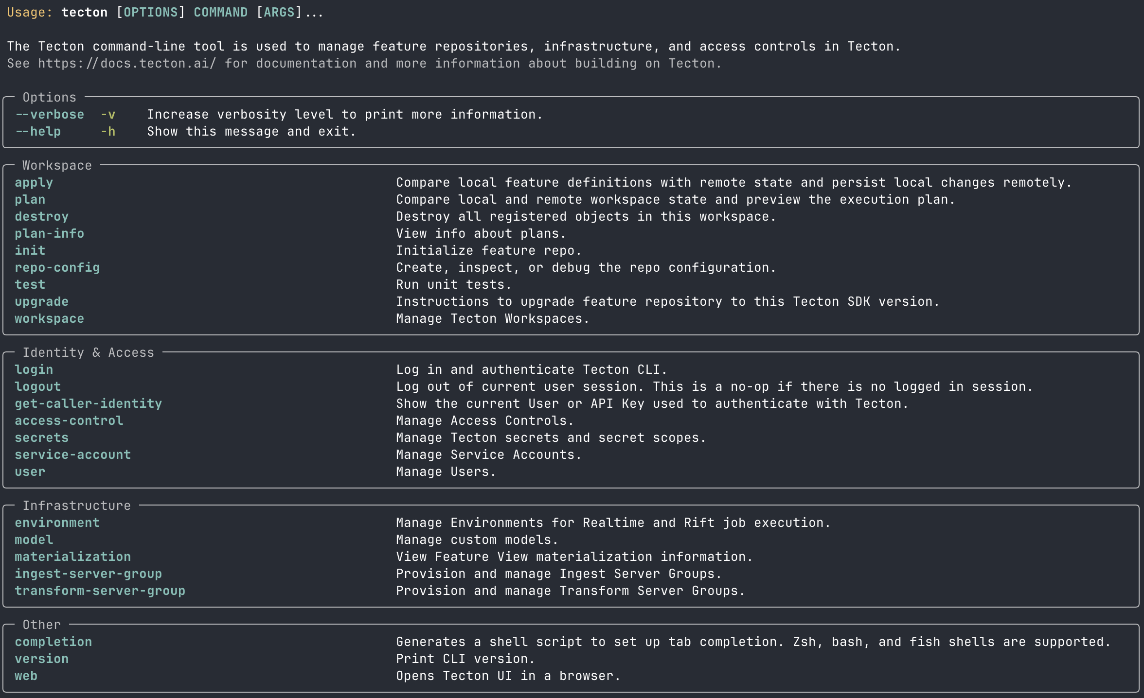 New Tecton CLI